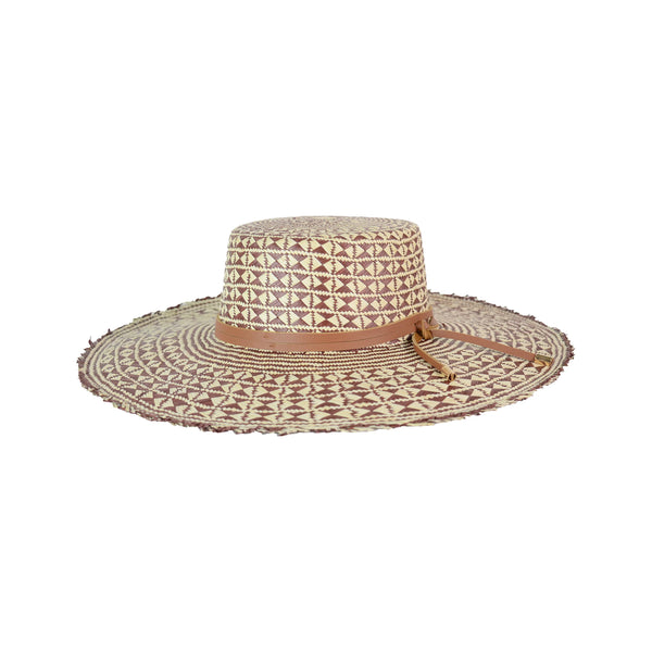 "Mariposa" Frayed Cordovan Long Brim