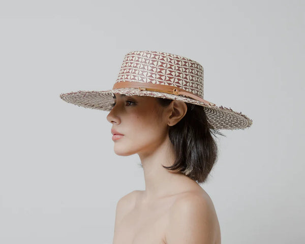 "Mariposa" Frayed Cordovan Long Brim