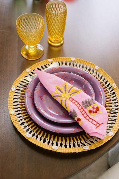 Round Placemat with shells