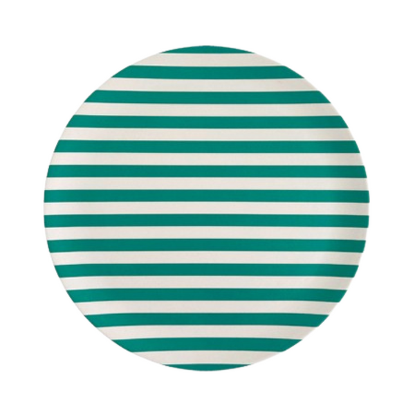 Green Stripe Dinner Plate