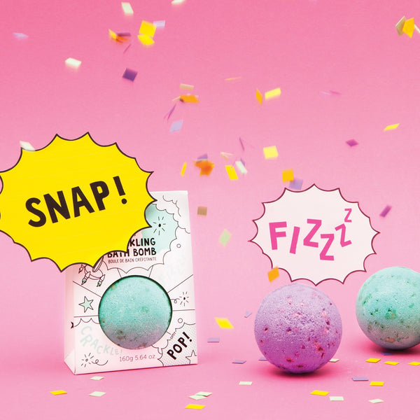 Colouring and soothing bath bombs - Purple Crackle