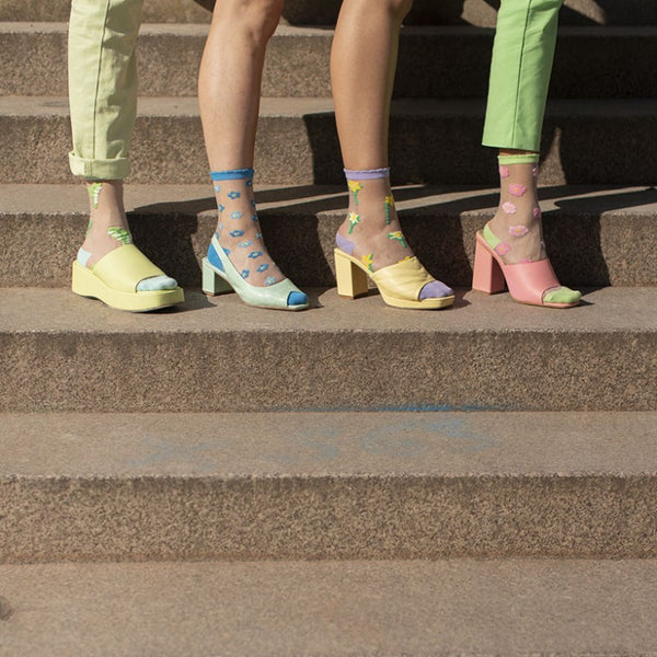 Coucou Suzette Flower Power Sheer Socks