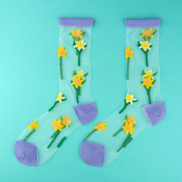 Coucou Suzette Flower Power Sheer Socks