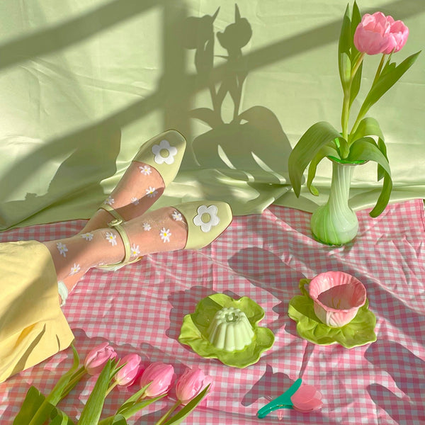 Coucou Suzette Flower Power Sheer Socks