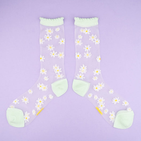 Coucou Suzette Flower Power Sheer Socks