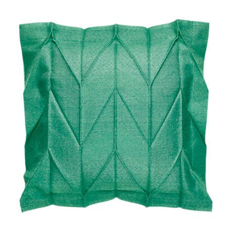 Cushion cover 14" zigzag herringbone emerald