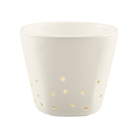 Tealight candle holder 70 mm white