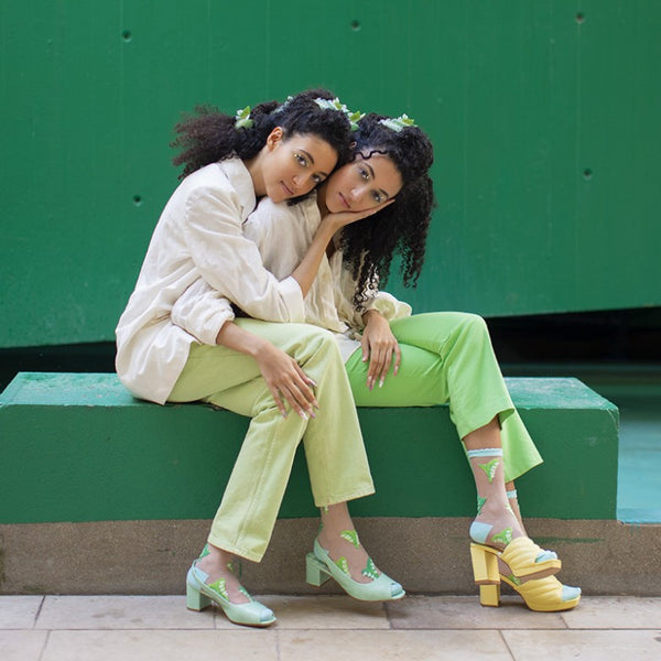 Coucou Suzette Flower Power Sheer Socks