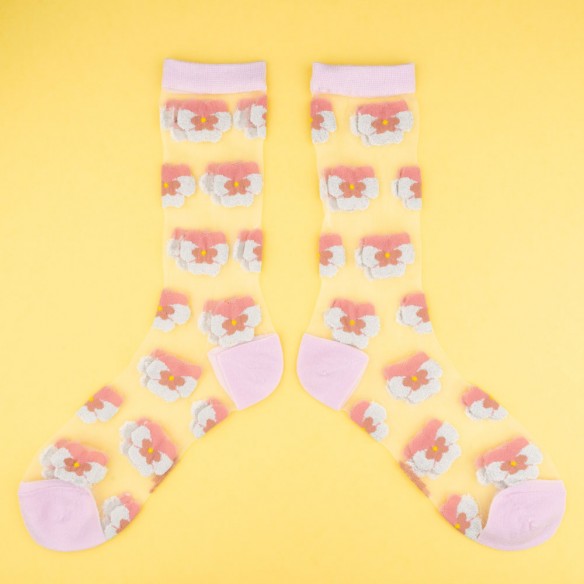 Coucou Suzette Flower Power Sheer Socks
