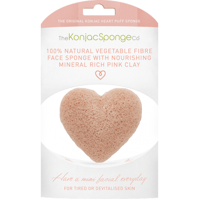 HEART SPONGE WITH PINK FRENCH CLAY